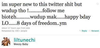 Illustration for article titled Lil Wayne Joins Twitter 8 Days Before Going To Jail